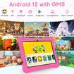 Android 13 Tablet 10Inch Kids Camera 4GB RAM 128GB ROM Parental Control PreInstalled Apps Games Educational Learning Case Study Device