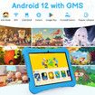 Kids Tablet Android 13 10 Inch 4GB RAM 128GB ROM Bluetooth Parental Control Educational Apps Protective Case Included