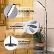 Dimmable LED Floor Lamp Corner Standing Reading Light Adjustable Brightness Gooseneck Remote Control Bedroom Living Room