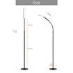 Dimmable LED Floor Lamp Corner Standing Reading Light Adjustable Brightness Gooseneck Remote Control Bedroom Living Room