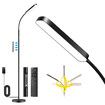 Dimmable LED Floor Lamp Corner Standing Reading Light Adjustable Brightness Gooseneck Remote Control Bedroom Living Room