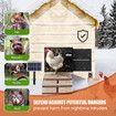 Solar Automatic Chicken Coop Door Auto Hen House Pen Run Poultry Cage Gate Opener Closer Timer Light Sensor LCD Aluminum