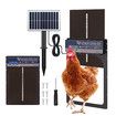 Auto Chicken Coop Door Solar Powered Cage Opener Closer Kit Automatic Safe Timer Light Sensor Hen House Poultry Pen Run