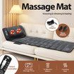 HOMASA Heated Massage Mat Full Body Vibration Electric Heating Pad Shiatsu Neck Shoulder Leg Massager 10 Motors Car Seat Cushion
