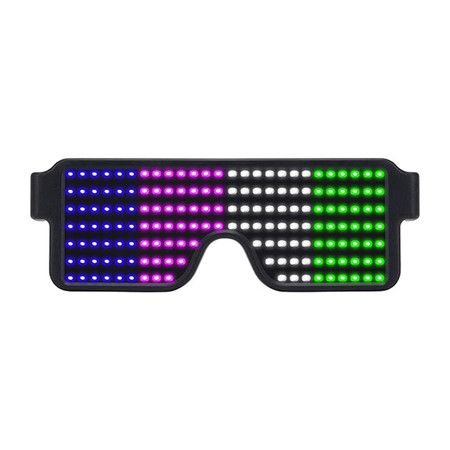 LED Glasses Light Up Dynamic Party Favor Glasses Festival Christmas USB Rechargeable LED Rave Glowing Flashing (Multicolor)