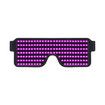 LED Glasses Light Up Dynamic Party Favor Glasses Festival Christmas USB Rechargeable LED Rave Glowing Flashing (Pink)