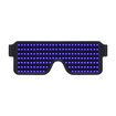 LED Glasses Light Up Dynamic Party Favor Glasses Festival Christmas USB Rechargeable LED Rave Glowing Flashing (Blue)