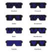 LED Glasses Light Up Dynamic Party Favor Glasses Festival Christmas USB Rechargeable LED Rave Glowing Flashing (Blue)