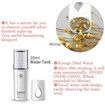 Portable Nano Facial Mister, Mini Facial Steamer Atomization Eyelash Extensions with Mirror and 20ml Visual Water Tank, White