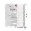 Artiss Shoe Cabinet DIY Storage Cube Shoe Box White Portable Organiser Stand