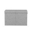 Keezi Large Toy Box Chest Storage with Flip-Top Lid Foldable Organizer Bins Grey