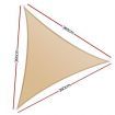 Instahut Shade Sail Cloth Shadecloth Triangle Sun Canopy 3.6x3.6x3.6M