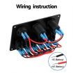 Giantz 6 Gang 12V Switch Panel For Car Boat Marine USB ON-OFF LED Rocker Toggle