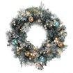 Jingle Jollys 60cm Christmas Wreath with LED Lights Snowy Garland Xmas Decor