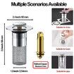 Pop Up Bathroom Sink Drain Strainer Hair Catcher,Sink Drain Stopper with Removable Stainless Steel Filter Basket,for Universal Bathroom Kitchen Basin Sink Stopper Replacement