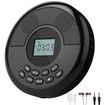 Portable Cd Player Bluetooth,Rechargeable Walkman Cd Player With Speakers And Headphones,Cd/Usb/Bt Playable Color Black