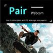 Mini Camera 1080P Dual Lens Camera 170 Degree Wide Angle Easy Operating Clear Night Vision Lightweight Portable Cams