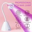 Nail Lamp for Gel Nails, Gooseneck Rechargeable Smart UV Light for Acrylic Nail Extension