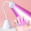 Nail Lamp for Gel Nails, Gooseneck Rechargeable Smart UV Light for Acrylic Nail Extension