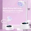 UV LED Nail Lamp Auto Sensor with 3 Timers Cordless UV Light for Gel Nail Polish,Rechargeable Flash Cure Lamp for Extension Acrylic Nail Tips Salon