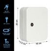 Key Cabinet Wall Mount,Locking Key Organizer,Key Lock Box with Key,Key Management,20 Key Hooks & Tags Key Lab,White