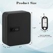 Key Cabinet Wall Mount,Locking Key Organizer,Key Storage Lock Box with Code,Key Management with Combination Lock,20 Key Hooks & Tags Key Lab (Black,20 Key)