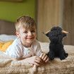 25cm Highland Cow Plush Toy Animal Doll Soft Stuffed Girls Boys Gift Toy Color Black