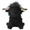 25cm Highland Cow Plush Toy Animal Doll Soft Stuffed Girls Boys Gift Toy Color Black