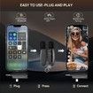 Wireless Lavalier Microphone for iPhone Android Camera, Mic with Noise Reduction 3 in 1 Cordless Microphone for TikTok,YouTube,Live Streaming