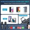 USB C Wireless Lavalier Microphone for iPhone 15/Android Phone, Mini Microphone for Video Recording, Clip on Lapel Mics Type C for Interview, Podcast, Tiktok, Vlog