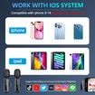 Wireless Lavalier Microphone for iPhone iPad, Mini Microphone Plug Play for Video Recording, Clip on Lapel Mics for Interview, Podcast, Tiktok, Vlog, YouTube