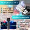 Wireless Lavalier Lapel Microphone for iPhone iPad, Mini Video Recording Mic for Content Creating , Clip on Microphones for YouTube Interview Vlog Livestream