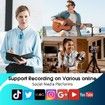 Wireless Lavalier Lapel Microphone for iPhone iPad, Mini Video Recording Mic for Content Creating , Clip on Microphones for YouTube Interview Vlog Livestream