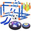 Hover Hockey Soccer Goals Bowling Playset Toys Kids Football Net Backyard Sports Game Practice Training Activity Centre Play Ground with Led Lights
