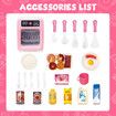 Kids Dishwasher Toy Pretend Play Kitchen Appliance Sensory Game Playset Mini Washer Cleaner Washing Dish Utensil Toys with Light Sound Timer
