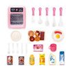 Kids Dishwasher Toy Pretend Play Kitchen Appliance Sensory Game Playset Mini Washer Cleaner Washing Dish Utensil Toys with Light Sound Timer