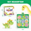 Kids Dance Mat Game Play Toy Dancer Musical Pad Dancing Challenge Light Up Activity Centre Blanket Adjustable Volume Electric 82x65cm Dinosaur Cartoon