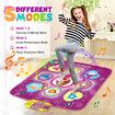Kids Dance Mat Game Pad Dancer Step Musical Sense Light Up Dancing Challenge Adjustable Volume Yoga Activity Centre Electric 98x86.5cm Girls Cartoon