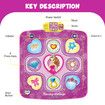 Kids Dance Mat Game Pad Dancer Step Musical Sense Light Up Dancing Challenge Adjustable Volume Yoga Activity Centre Electric 98x86.5cm Girls Cartoon