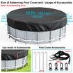Round Swimming Pool Cover Above Ground Stock Tank Protector with Accessories Waterproof Dustproof Hot Tub Cover(310 cm)