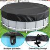 Round Swimming Pool Cover Above Ground Stock Tank Protector with Accessories Waterproof Dustproof Hot Tub Cover(310 cm)