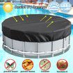Round Swimming Pool Cover Above Ground Stock Tank Protector with Accessories Waterproof Dustproof Hot Tub Cover(310 cm)