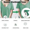 Speedy Clothing Fixer, Stitchy Quick Clothing Fixer, Stitch Gun with 6 Needles and 2000 White 50mm Mini Fasteners, Green