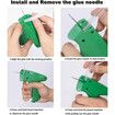Speedy Clothing Fixer, Stitchy Quick Clothing Fixer, Stitch Gun with 6 Needles and 2000 White 50mm Mini Fasteners, Green