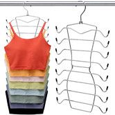 Closet Organizers and Storage,8 Tier Tank Top Hangers Space-Saving,Closet Organizer,Non Slip Hanging Sport Bras Holder,Dorm Room Essentials for College Students Girls Camisoles Swimsuits Dress,2 Pack