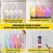 Closet Organizers and Storage,8 Tier Tank Top Hangers Space-Saving,Closet Organizer,Non Slip Hanging Sport Bras Holder,Dorm Room Essentials for College Students Girls Camisoles Swimsuits Dress,2 Pack