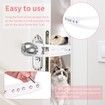 Cat Door Holder Latch,2pcs Adjustable Pet Cat Door Holder Latch Strap Cat Door Stopper Keep Dogs Out, Cat Doors (White)