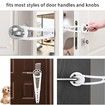 Cat Door Holder Latch,2pcs Adjustable Pet Cat Door Holder Latch Strap Cat Door Stopper Keep Dogs Out, Cat Doors (White)