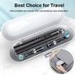 Electric Toothbrush Rotary TypeC Power Rechargeable Teeth Deep Cleaning Birthday Christmas Gifts Oral Care Set 8 Replacement Heads Travel Case Col. White