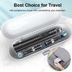 Electric Toothbrush Rotary TypeC Power Rechargeable Teeth Deep Cleaning Birthday Christmas Gifts Oral Care Set 8 Replacement Heads Travel Case Col. Black